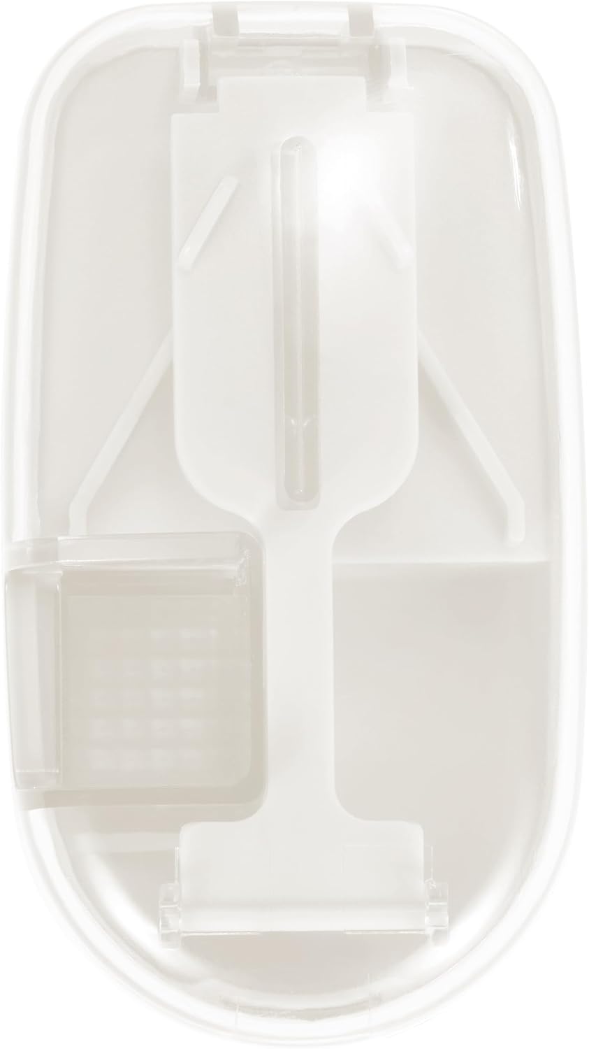 ColeMela Pill Cutter Splitter for Small and Tiny Pills, or Large Pills. V-Shaped Design for Multiple Sizes. Safety Blade Guard. Loss-Proof Built-in Small Brush & Sliding Door Pill Storage (Clear)